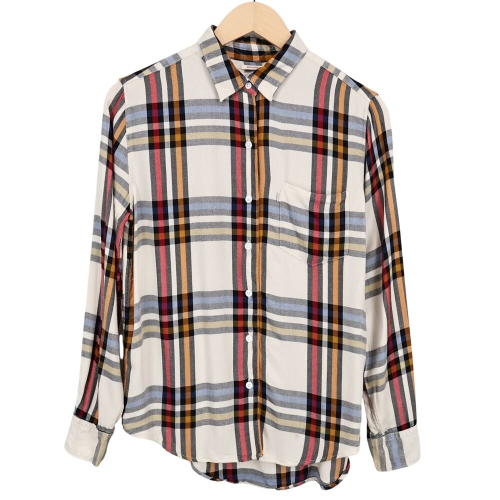 Levi's Women's Western Boyfriend Fit Plaid Button Down Shirt Size Small